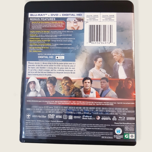 Star wars force awakens BLU-RAY, DVD & Digital HD - Picture 2 of 4